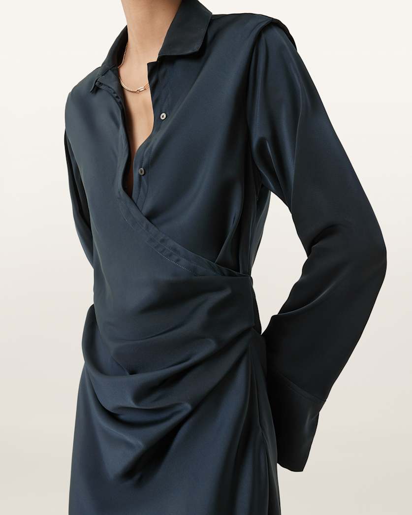 Tira Satin Mini Dress COLLEGIATE BLUE ALLSAINTS